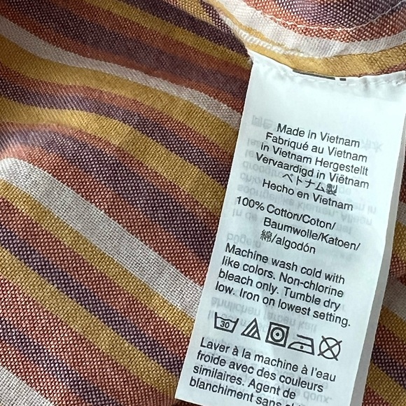Madewell Central Rainbow Stripe Classic Button Down Shirt XS - Picture 7 of 7